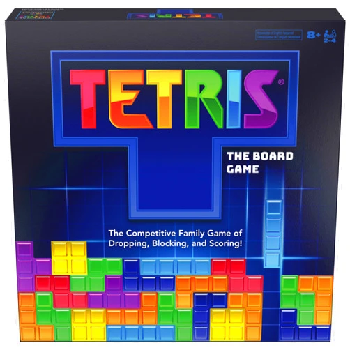 Spin Master Games, Tetris: The Board Game, Play the Classic Puzzle Game Tetris in Real Life, Multiplayer Head-to-Head Puzzle Challenge, 2-4 Players, for Ages 8 & Up