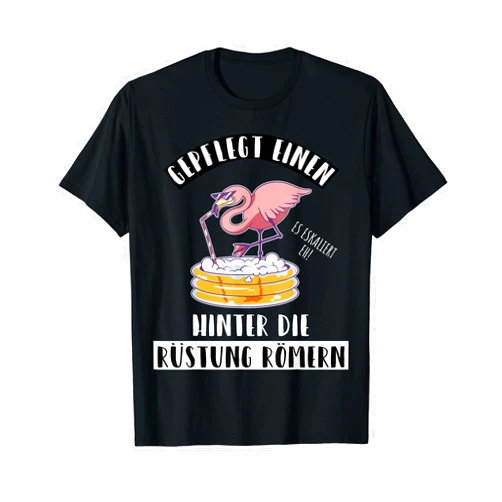 Bier hinter die Rüstung Römern Merch Beer Sauf Slogan Groomed Eine Behind Die Armour, Römen T-Shirt