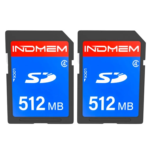 Elecacc INDMEM SD Card 512MB (2 Pack), Class 4 Flash Memory Cards MLC Stanard Secure Digital Cards, 512MB(2pc)