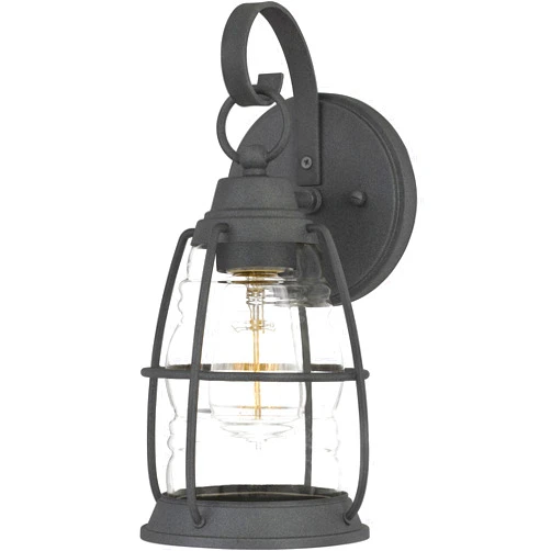Quoizel AMR8406MB Admiral Coastal Armour Outdoor Glass Wall Sconce, 1-Light 100 Watt, 12