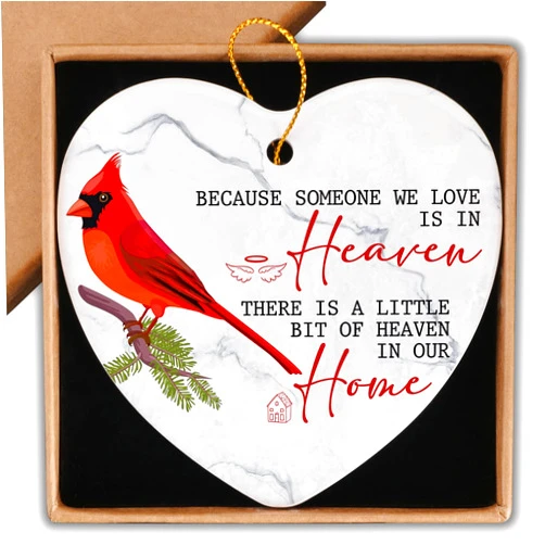 Piuzmnsiy Sympathy Gifts for Loss of Loved One Ornament Keepsake Sign Heart Plaque Bereavement Memorial for Loss of Mom Father Husband Wife Grandmother Grandpa