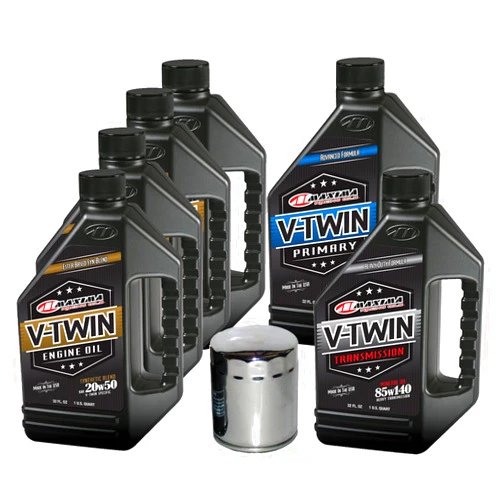 MaximaHiflofiltro VTTOCK22 Complete Engine Oil Change Kit for V-Twin Synthetic Blend Harley Davidson Twin Cam, 6 Quart