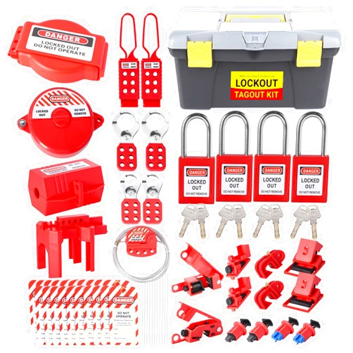 YouBXupup Multi-Functional Lockout Tagout Kit 70+ Pcs Loto Kit with Safety Padlock & Lockout Hasp & Ball Valve & Electrical Plug & Gate Valve Devices & Circuit Breaker & Loto Tags, Electrical Loto