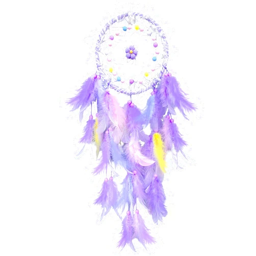 HOLSM-III Large Dream Catcher for Girls, Dream Catchers for Boys, Dream Catcher Wall Decor, Nature Feather, Handmade Dreamcatcher for Bedroom Dorm Decor - HOLSM-III (Purple)