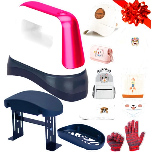 MEETDUMPL Hat Heat Press，Hat Press，Mini Heat Press，Hat Press Heat Machine for Caps，Heat Press Machine for t Shirts，6.2 * 3.3 in Curved Ceramic-Coated Heat Plate,Easy Temperature Control with Safety Base (Red1)