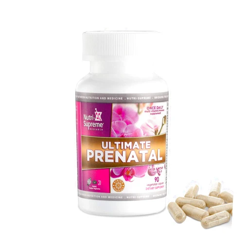 NUTRI-SUPREME RESEARCH Nutri Supreme Ultimate Prenatal Vitamins, 90 Veggie Capsules. 1,000 mcg Folate, One Per Day Pregnancy Multivitamin with over 20 Essential Vitamins, Mom and Baby Health, Kosher 90 Day Supply