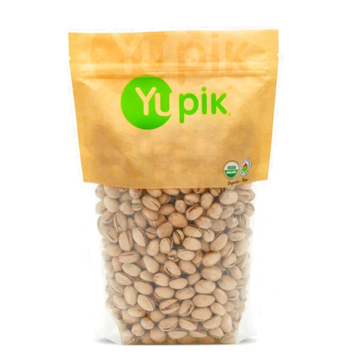 HJZWTS Yupik Organic Dry Roasted Salted Pistachios, In Shell, 2.2 lb, (Pack of 6), Gluten-Free, Kosher, Non-GMO, Vegan, Crunchy Nuts, Lightly Salted, Oil-Free, Source of Fiber, Protein Nuts, Healthy Snacks