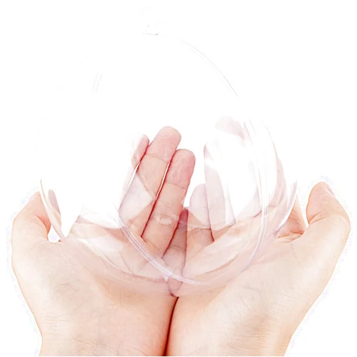 Aokely 5 Pack Christmas Ornaments Ball Clear Plastic Fillable DIY Craft Ball Ornament 120mm/4.72inch Xmas Tree Decoration Transparent Balls for New Years Wedding Home Decor Storage (120mm)