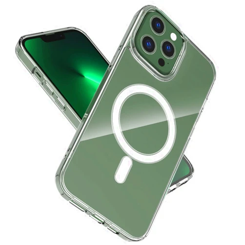 leChivée for iPhone 13 Pro Max Case Mag Safe 6.7 inch, 13 Pro Max Mag Safe Case Clear Phone Case Anti-Yellowing Scratch Shockproof Hard Back iPhone 13 Pro Max Case Transparent for Women Men
