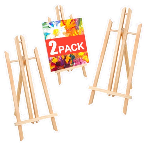 HXSEMAYIG 2PCS 17 Inch Desktop Easel, Party Easel, Wooden Easel - Versatile Tabletop Art Display Stand for Creative Projects and Events
