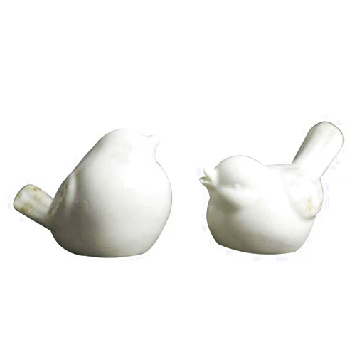 BESPORTBLE 2pcs Mini Bird Ornament Ceramics Animal Figure Ceramic Birds Figurines Fairy Garden Figurine Car Interior Status for Easter Party Table Decoration