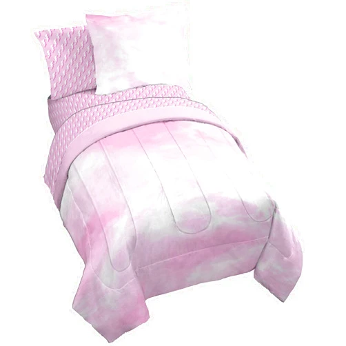 Jay Franco We Wear Cute Vibes Pink Tie Dye 7 Piece Full Size Bed Set - Includes Comforter & Sheet Set - Super Soft Bedding Fade Resistant Microfiber (Official We Wear Cute Product)