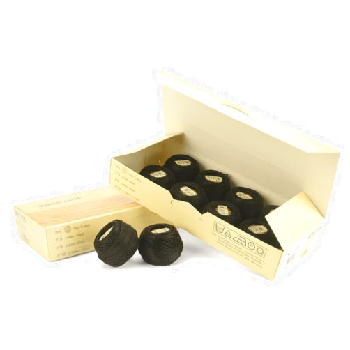 DMC 116 5-310 Pearl Cotton Thread Balls, Black, Size 5
