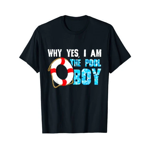 Diamond Deals LLC Why Yes I Am The Pool Boy Funny Swimmer Swimming Swim Gift T-Shirt
