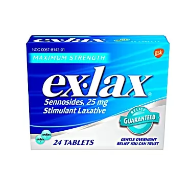 Ex-Lax Maximum Strength Stimulant Laxative 24 ct (Pack of 6)