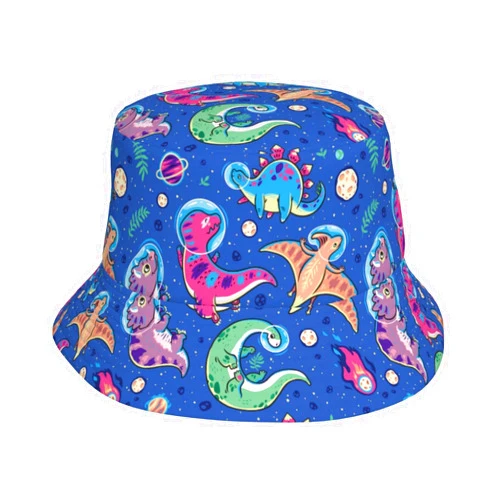 YETTA YANG Alien Cool Black Green Print Bucket Hat Fisherman Fishing Sun Cap for Adult Women Men Girl Boy Unisex