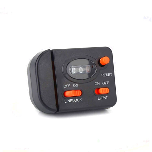 Tiiyee Fishing Line Counter, Fishing Line Depth Finder Clip on Portable Digital Length Display Finderdepth Tackle Gauge Tool Accurate Manual Meter Gear for Spooling Trolling Saltwater 0-99m