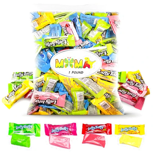 MIMA MIMA Laffy Taffy Chewy, Tangy, and Tasty Mini Taffy Wrapped Bars in Bulk - (1 Pound) (Assorted)
