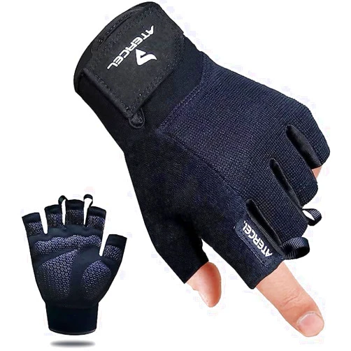 ATERCEL Workout Gloves for Men and Women, Exercise Gloves for Weight Lifting, Cycling, Gym, Training, Breathable and Snug fit