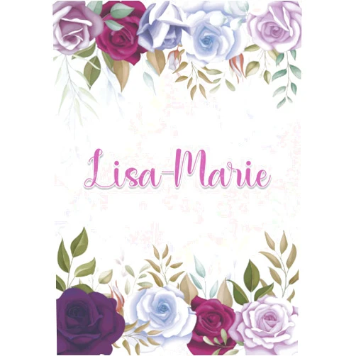 Helgard Larissa GM Publishing Lisa-Marie: Notizbuch A5 | Personalisierter vorname Lisa-Marie | Geburtstagsgeschenk für Frau, Mutter, Schwester, Tochter | Design: Blumendekoration | ... A5 (14,8 x 21 cm) (German Edition)