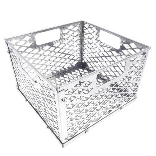 DELSbbq Charcoal Firebox Basket for Oklahoma Joe's Highland Bandera Longhorn. Fits Most Offset Smoker Grill, Stainless Steel, 12 x 12 x 7.5 Inches