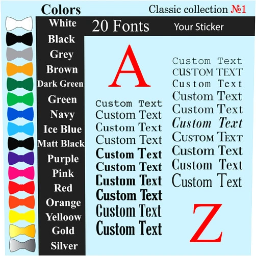 AdecalsNew Personalized Design Your Own Name - Custom Vinyl Sticker Car Window - Boat - Yeti Lettering JDM Automotive Windshield Graphic Name Letter Auto Vehicle Door Banner - Custom Vinyl Decal