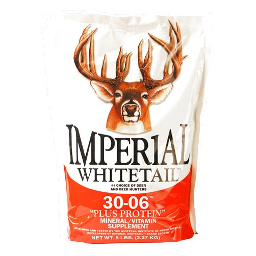 Whitetail Institute 30-06 Mineral and Vitamin Supplement for Deer Food Plots, Provides Antler-Building Nutrition and Attracts Deer, Plus Protein, 5 lbs