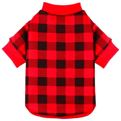 Jamktepat Dog Fleece Sweater for Small Dogs Buffalo Plaid Dog Clothes Soft Thickening Warm Small Dog Sweater Puppy Clothes for Small Dogs Girl & Boy(L)