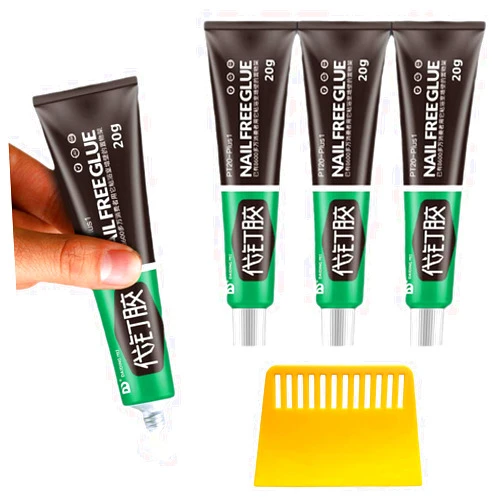 DIAXXH All-Purpose Glue, Nail-Free Glue Adhesive Sealant, Multifunctional Adhesive Glue Universal Strong Plastic Glue for Resin Ceramic Metal Glass (3pcs)