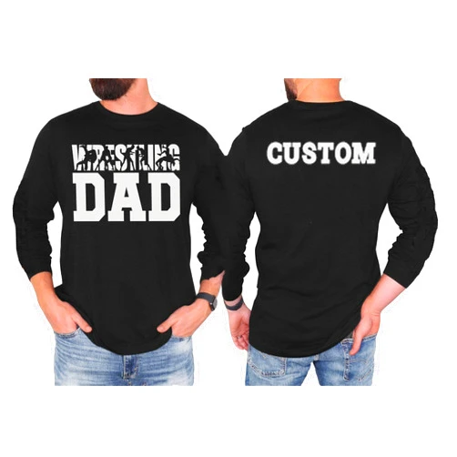 Xfeather Men's Personalized Wrestling Dad Multicoloured Casual Crew Neck Long Sleeve Sweatshirt, Customizable, Soft, S-4XL