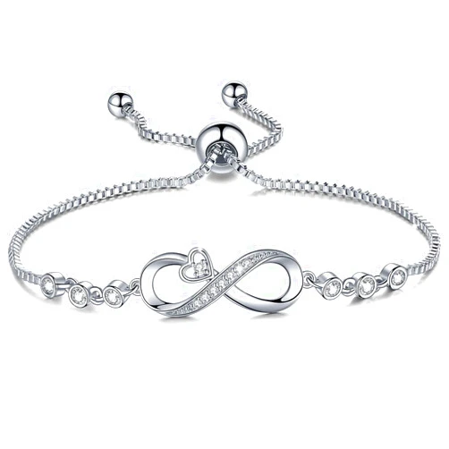 Desimtion Mothers Day Gifts for Mom, Infinity Love Bracelets for Women Girls, Birthday Jewelry Gifts for Women Girlfriend Wife Mom from Daughter Son