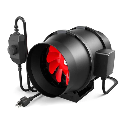 iPower 6 Inch 395 CFM Inline Duct Ventilation Fan with Variable Speed Controller HVAC Blower for Hydroponics/Grow Tent/Indoor Garden