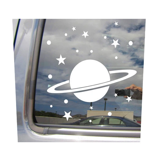 Right Now Decals Saturn Star - Planet Space Stargazer Astronomer Astronomy - Cars Trucks Moped Helmet Hard Hat Auto Automotive Craft Laptop Vinyl Decal Window Wall Sticker 10281