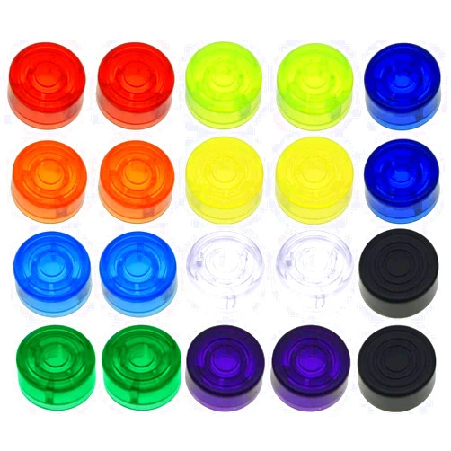 Jiayouy Guitar Effect Pedal Footswitch Toppers Foot Nail Cap Protection Cap for Guitar Effect Pedal Protection Cap Colorful 20PCS/Set