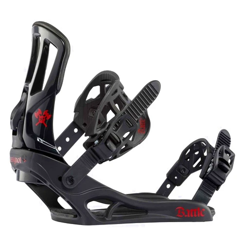 Rossignol Battle Mens Snowboard Bindings Black/Red S/M (4-8.5)