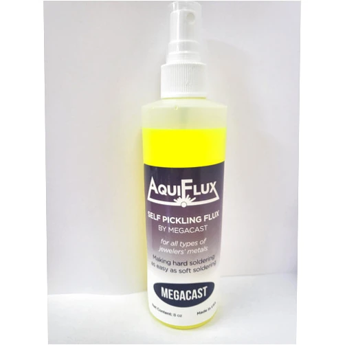MegaCast Aquiflux Self Pickling Flux for Precious Metals Gold Silver Jewelry and Hard Soldering 8 Oz Megacast