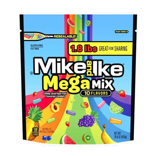 MIKE AND IKE. Mike & Ike, Mega Mix, 28.8 Ounce