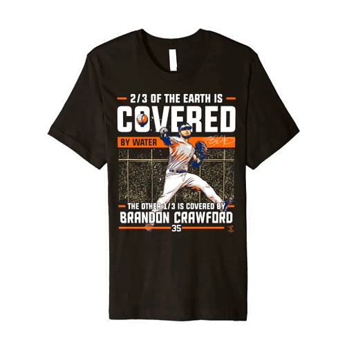 FanPrint Brandon Crawford Covered By T-Shirt - Apparel
