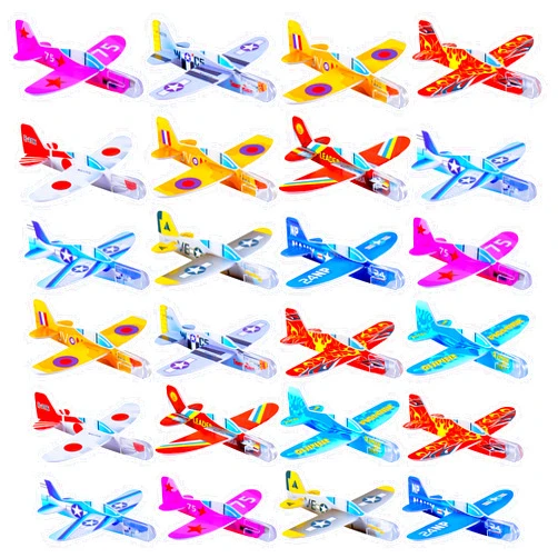 XIPEGPA 60 PCS Glider Planes Bulk Airplane Gliders Toy for Kids Paper Airplane Toys Set for Birthday Party Favor Goodie Bag Stuffers Classroom Prizes Boys and Girls