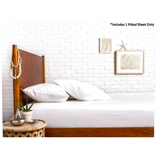 S.V. CREATIONS 600 Thread Count 100% Egyptian Cotton Sheets - White Fitted Sheets for Bed,1 PC Elastic Band Fitted Sheet Solid- with 15