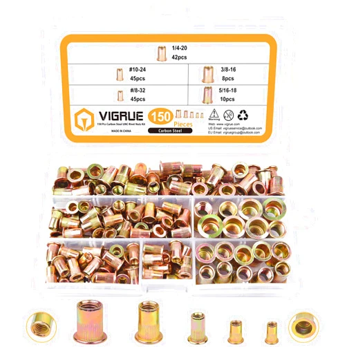 VIGRUE 150pcs #8-32#10-24 1/4