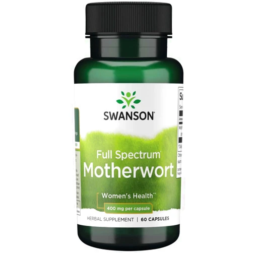 Swanson Motherwort - Herbal Supplement Traditionally Used to Promote Heart Health, Endocrine Function & Digestive Health - Natural Formula Promoting Wellness for Women - (60 Capsules, 400mg Each)