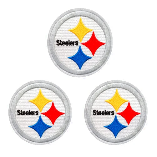 Addones 3Pcs Pittsburgh Rugby Fans Favorite Team Logo Iron On Sew On Embroidered Patch for Jackets Backpacks Jeans and Clothes Badge Applique Sign Sport Decal