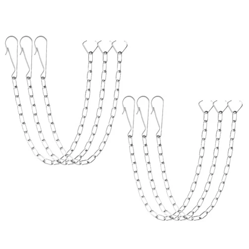 Aineeba 6-Pack Universal Toilet Flapper Chain Replacement Kit - Stainless Steel Lift Chain with Hook & Ring, Fits Most Toilet Tank Handles