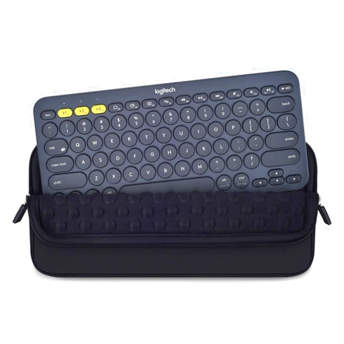 ImComor Keyboard Sleeve Case for Logitech Pebble Keys 2 K380s & Logitech K380 Bluetooth Keyboard, Wireless Keyboard Shockproof Protective Travel Neoprene Bag, Black