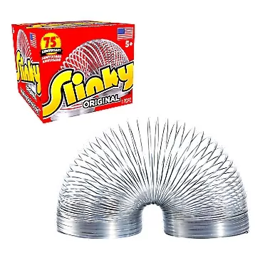 Slinky Brand The Original Slinky Walking Spring Toy, Metal Slinky, Easter Basket Stuffers, Toys for 3 Year Old Girls and Boys, Party Favors, Fidget Toys Multi-color 1-Pack
