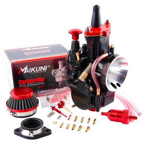 QXBER PWK Carburetor 34mm Racing Carb 125cc to 250cc 2T 4T Engine Carburetor Kits for Dirt Bike Motocross Motorcycle Scooter ATV Quad with Air Filter Intake Manifold Carb Jets