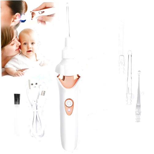 Skeayid Tweddy XPro - Tweddy Smart Earwax Remover, Tweddy Smart Ear Wax Remover Vacuum, Tweedy Smart Earwax Remover with Lights, Adult Children Elder Painless The Revolutionary Way to Remove Earwax (White)