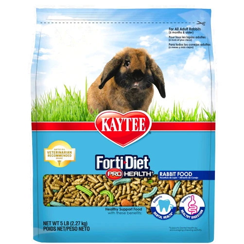 Kaytee Forti-Diet Pro Health Adult Rabbit Food, 5-Lb Bag