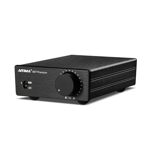 AIYIMA A07 Premium TPA3255 Power Amplifier 300Wx2 HiFi Class D Audio Amp Mini 2 Channel Stereo Amplifier for Passive Speaker Desktop Bookshelf Home Theater System with DC 32V Power Adapter